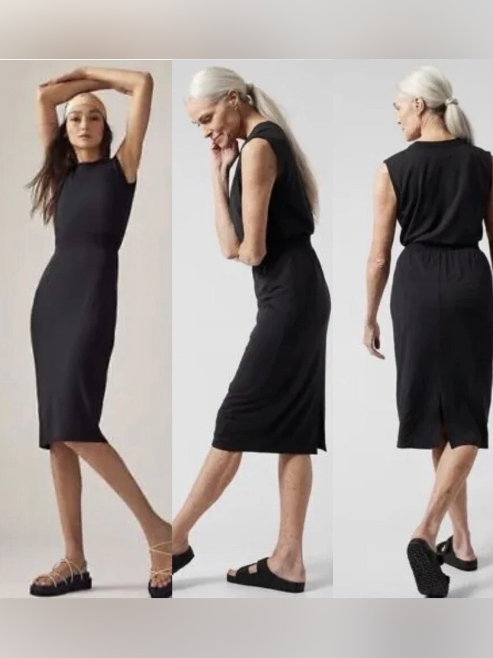 NWT Athleta Santorini Cinch Dress Black M